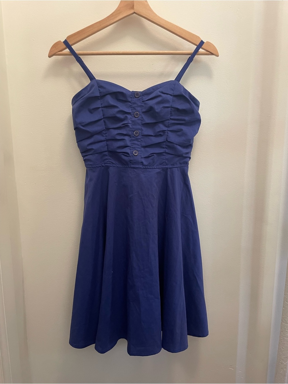 Dynamite Royal Blue Ruched Bodice Dress